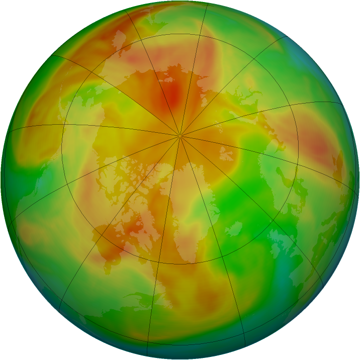 Arctic ozone map for 23 April 2007